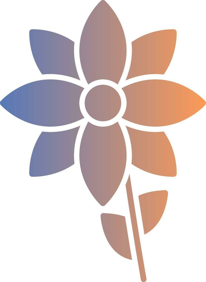 ícone de gradiente de flor vetor