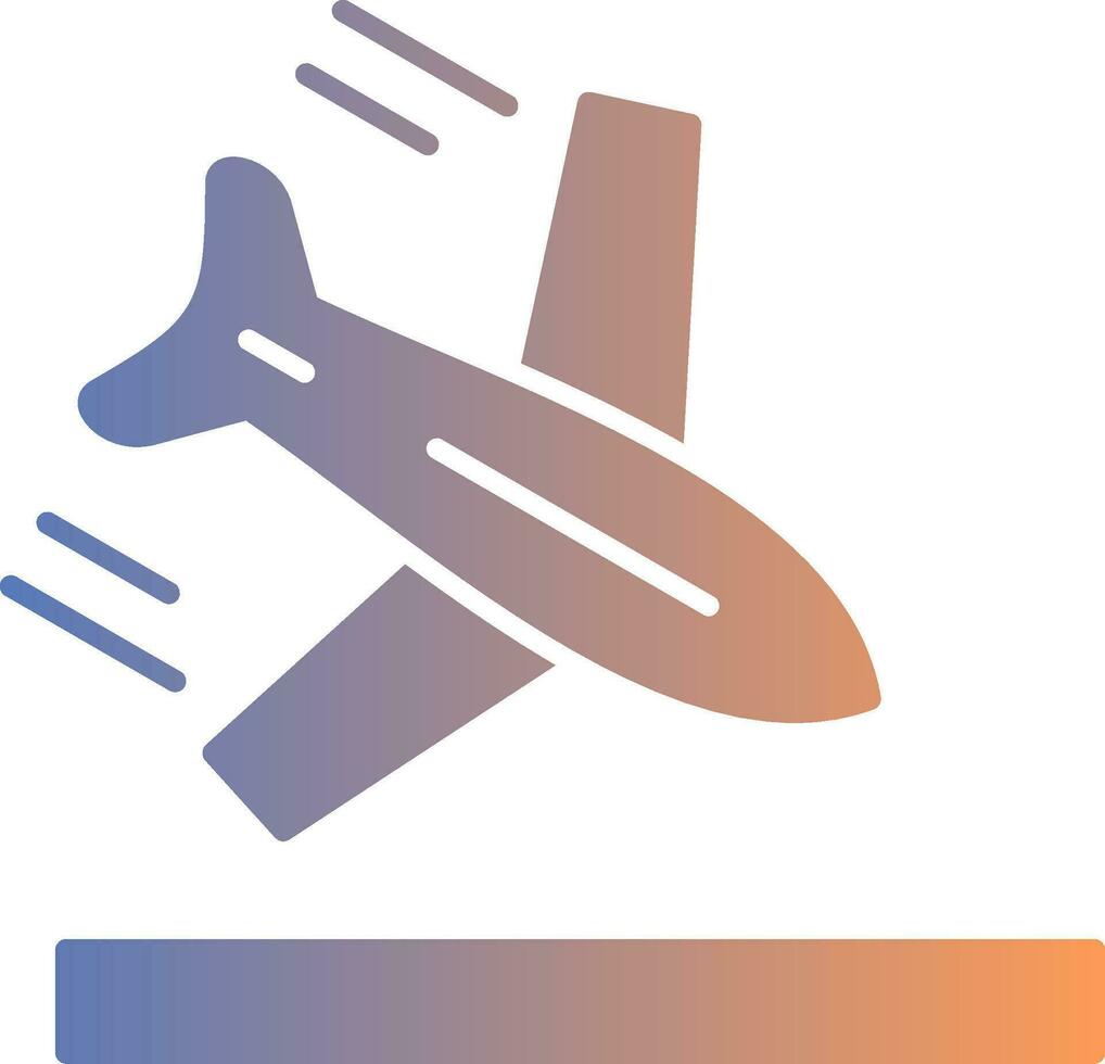 avião gradiente ícone vetor