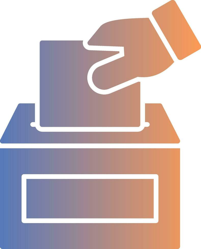 ícone de gradiente de votação vetor
