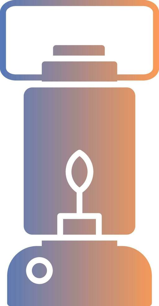 ícone de gradiente de lâmpada de óleo vetor