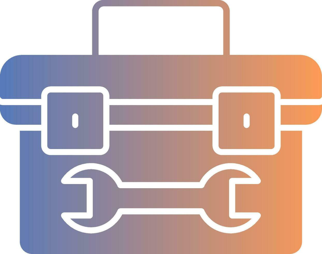 ícone de gradiente de caixa de ferramentas vetor