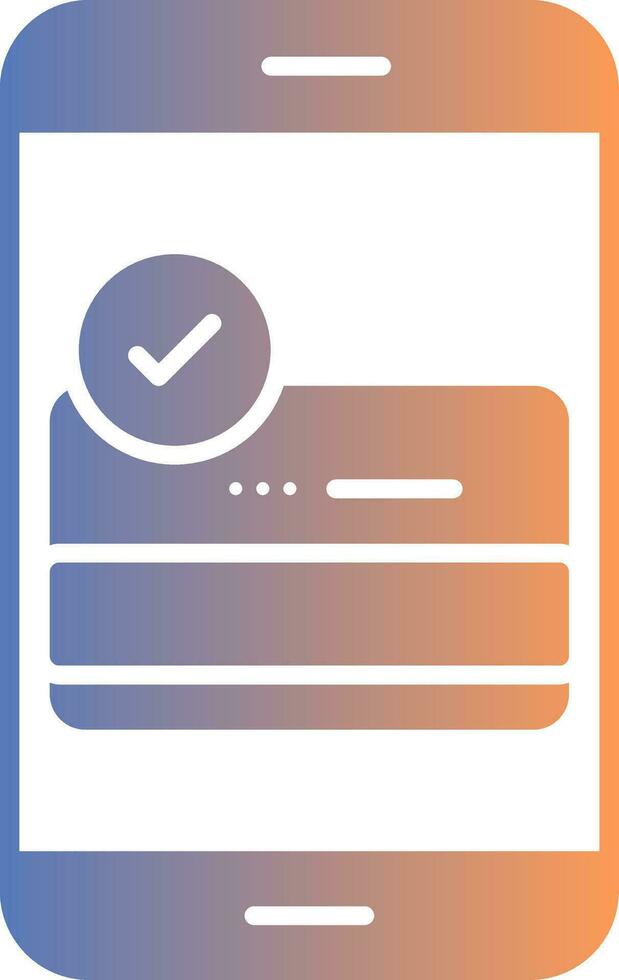 ícone de gradiente de gateway de pagamento vetor