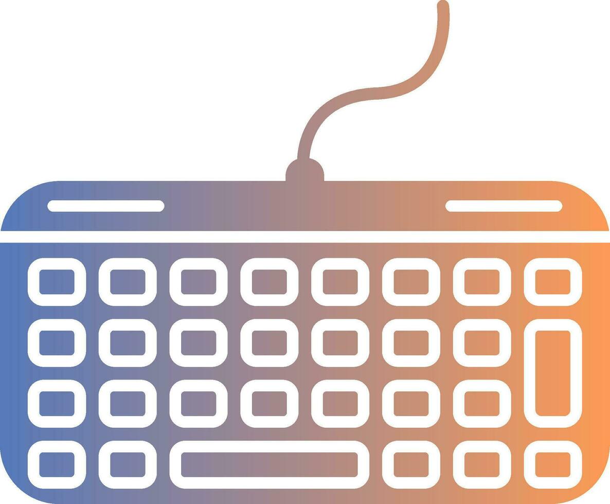 ícone de gradiente de teclado vetor