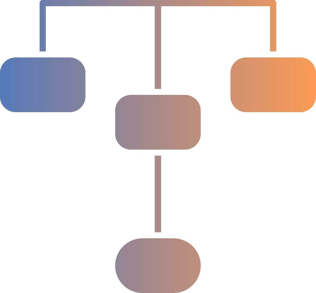 hierárquico estrutura gradiente ícone vetor