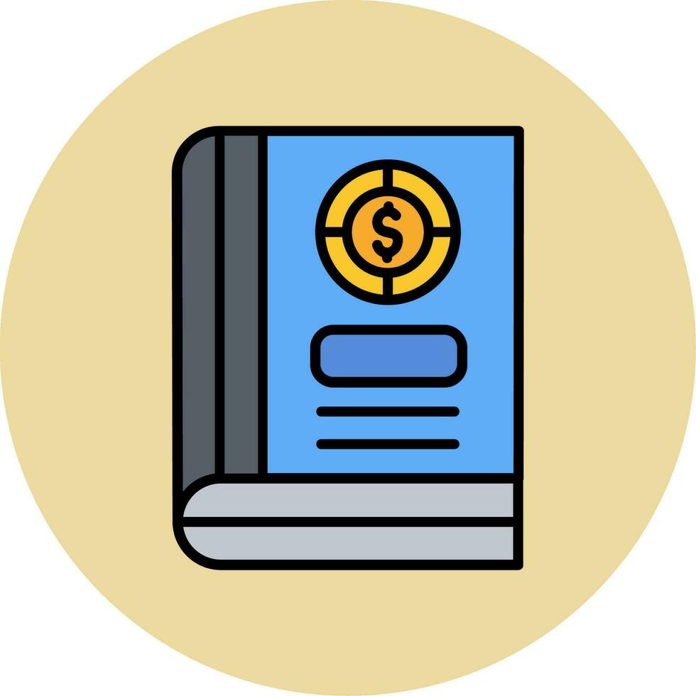 ícone de vetor de livro de contabilidade