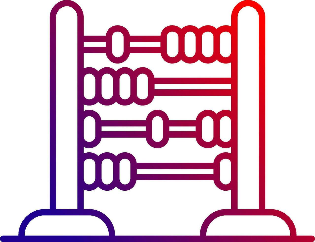 ícone de gradiente de linha de ábaco vetor