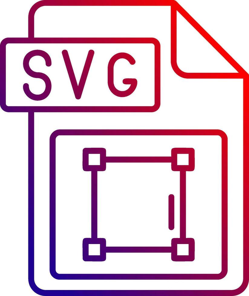 SVG Arquivo formato linha gradiente ícone vetor