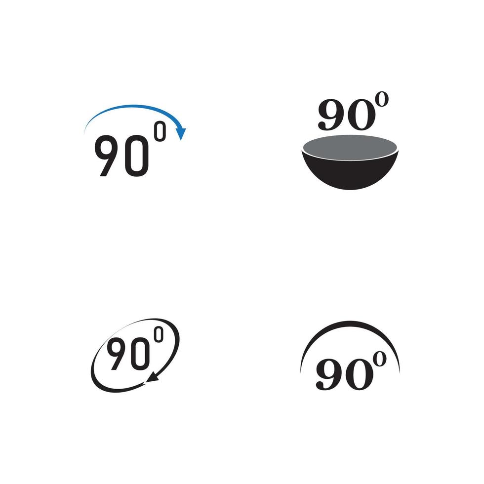 ícone de sinal de ângulo 90 graus. símbolo de matemática de