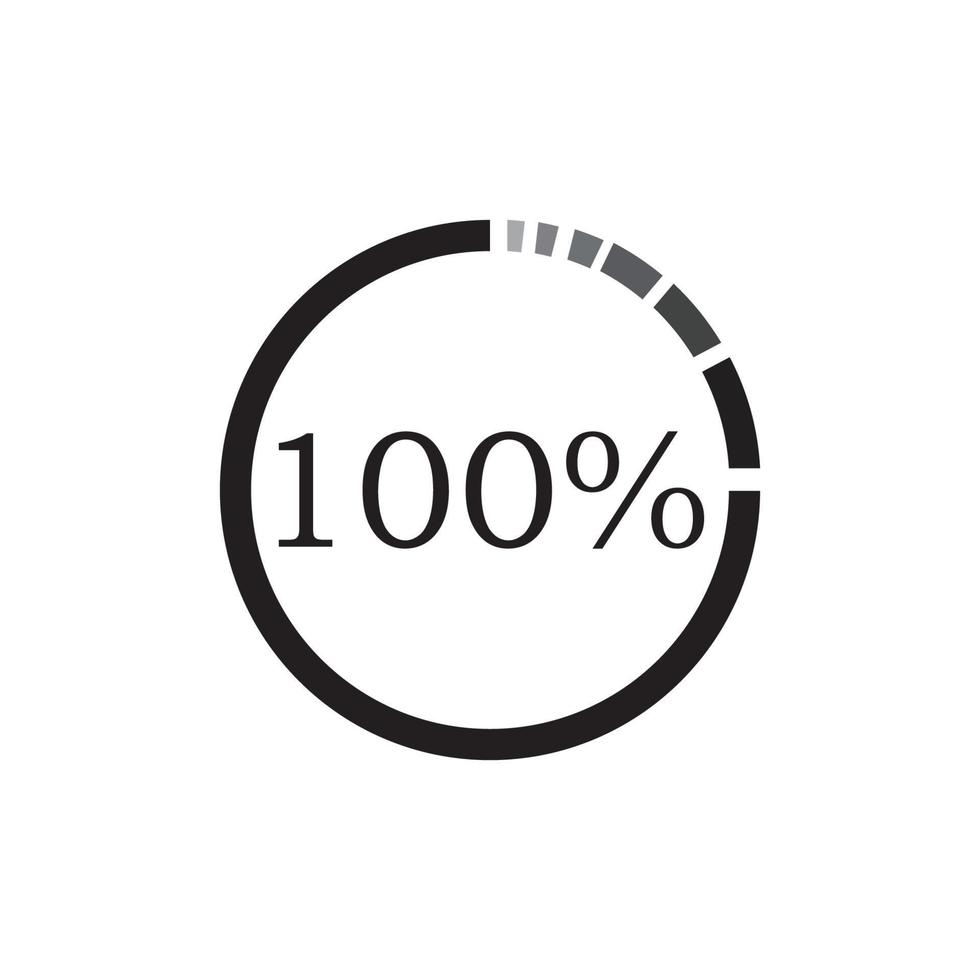 100 por cento do modelo de design de ilustração vetorial ícone vetor