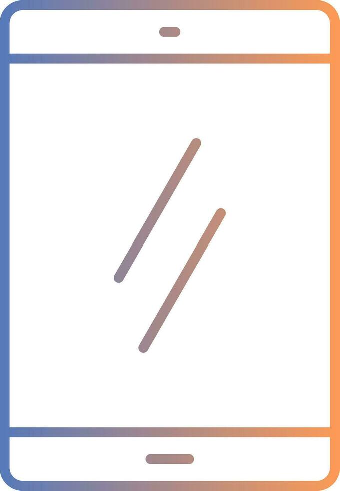 ícone de gradiente de linha móvel vetor
