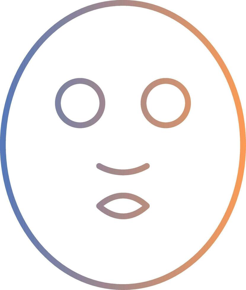 ícone de gradiente de linha de máscara facial vetor