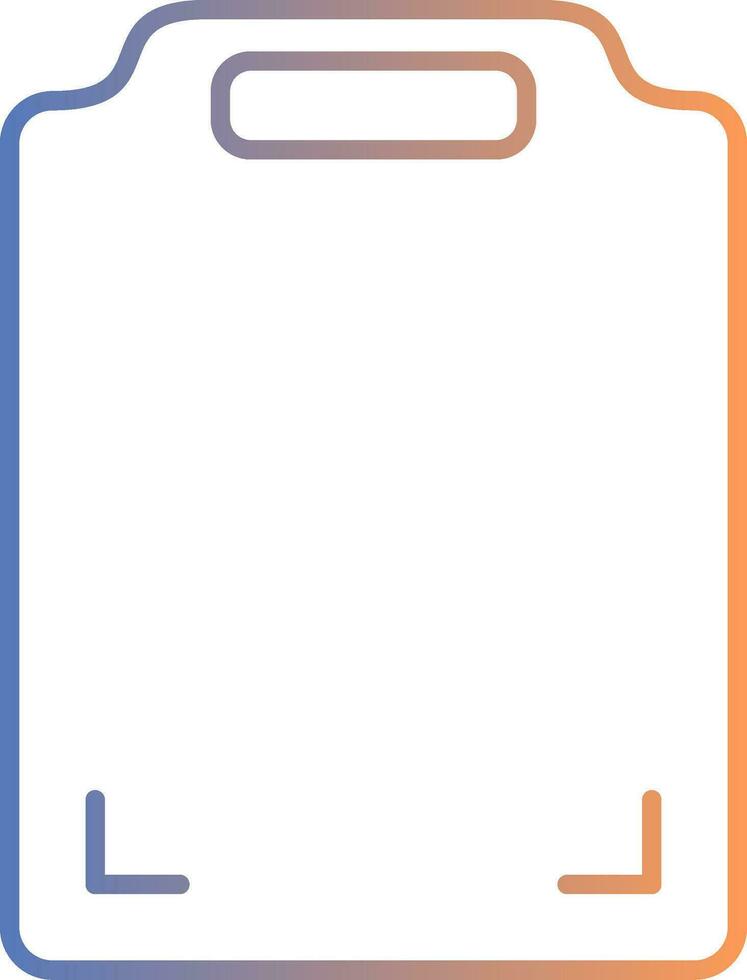 ícone de gradiente de linha de placa de corte vetor