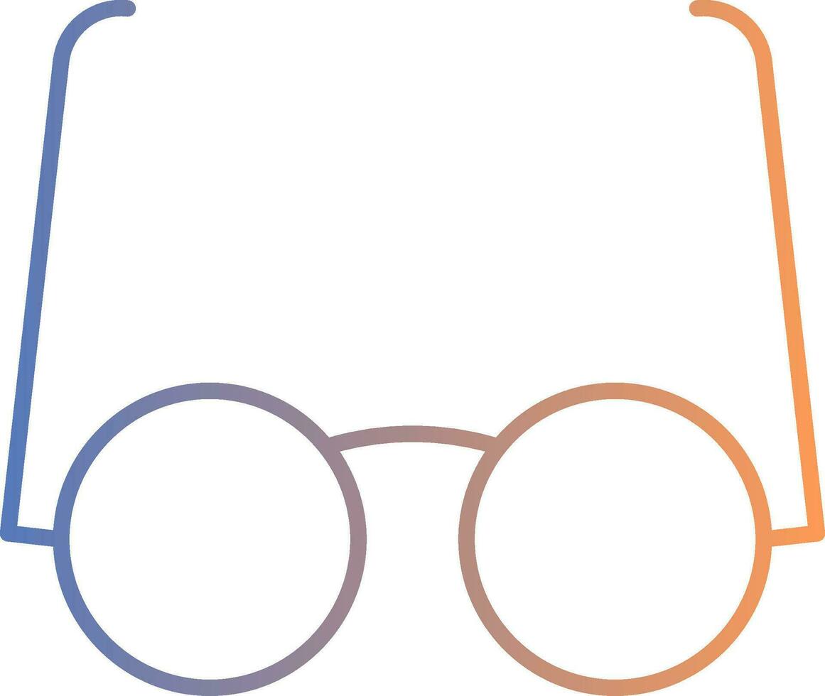 óculos linha gradiente ícone vetor