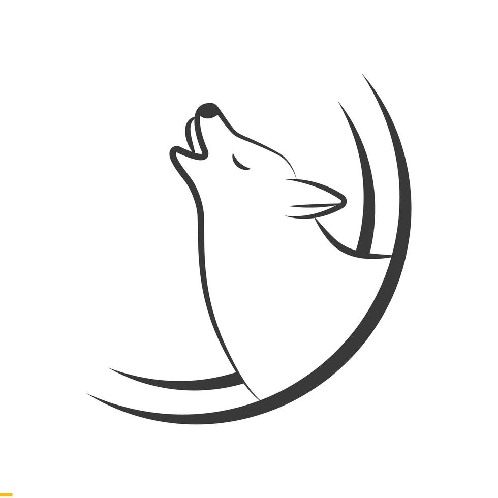 modelo de logotipo de vetor fox line art para negócios e empresas