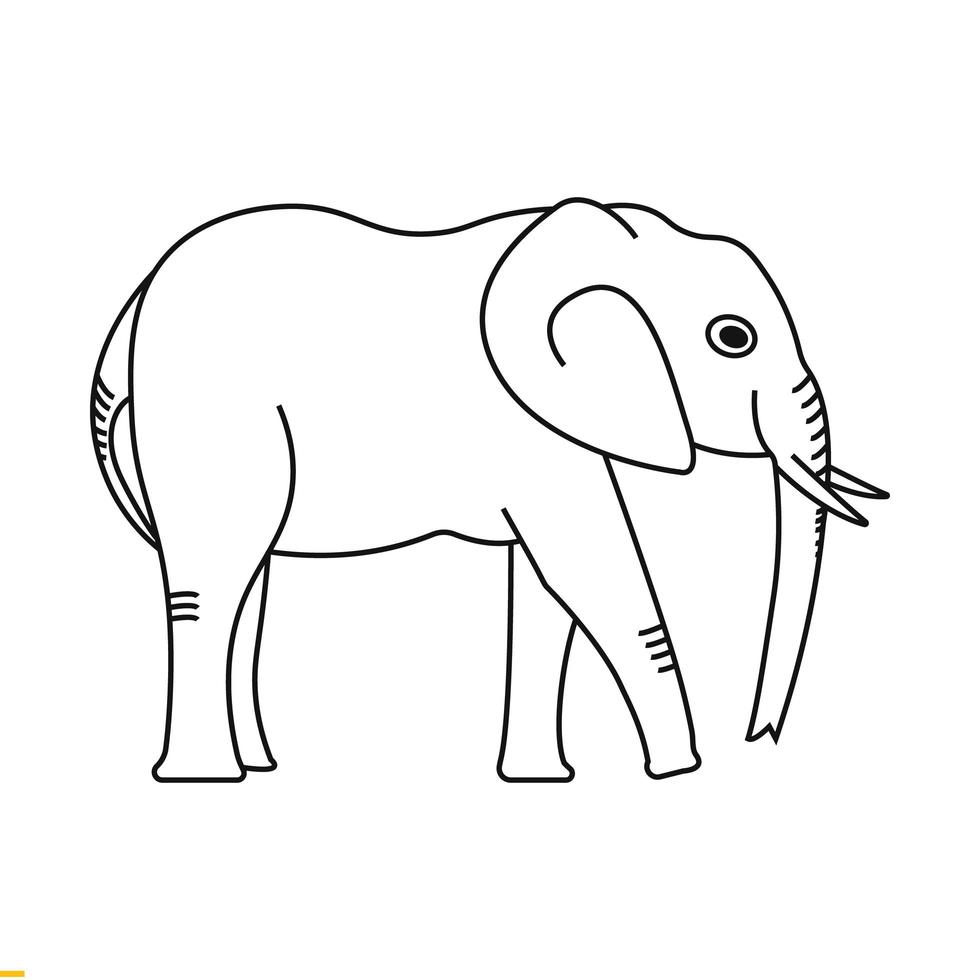 desenho de logotipo de vetor de arte em linha elefante para negócios e empresas