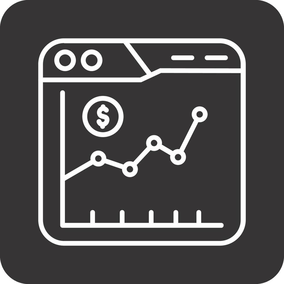 ícone de vetor do mercado de ações