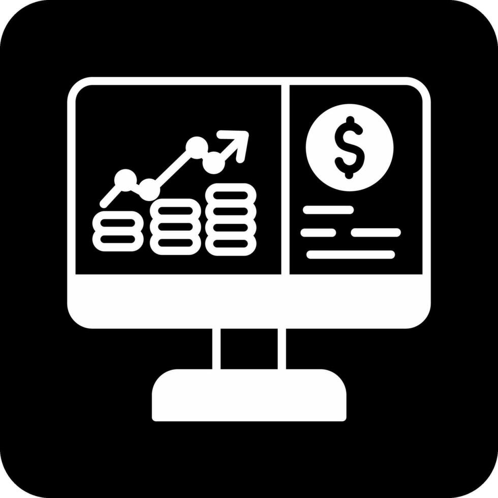 ícone de vetor do mercado de ações