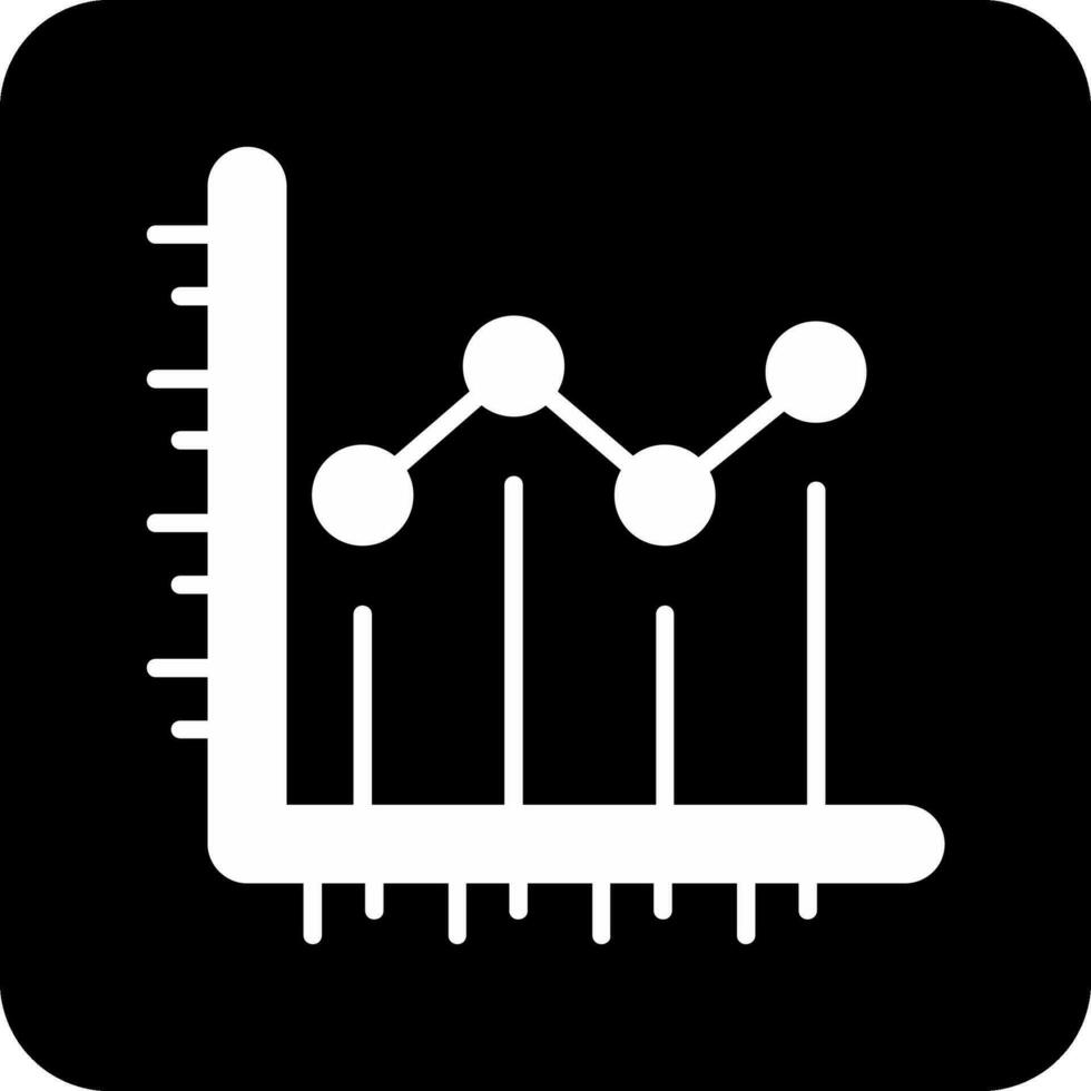 ícone de vetor de gráfico de linha