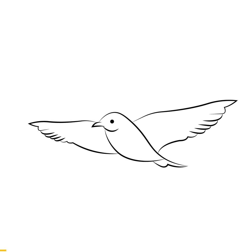 design de logotipo de vetor arte linha pássaro para negócios e empresas
