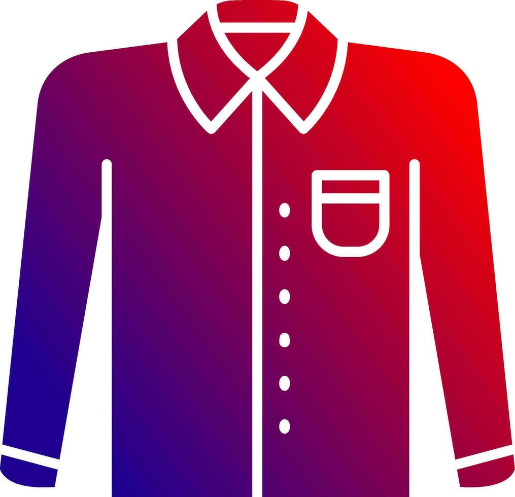formal camisa sólido gradiente ícone vetor