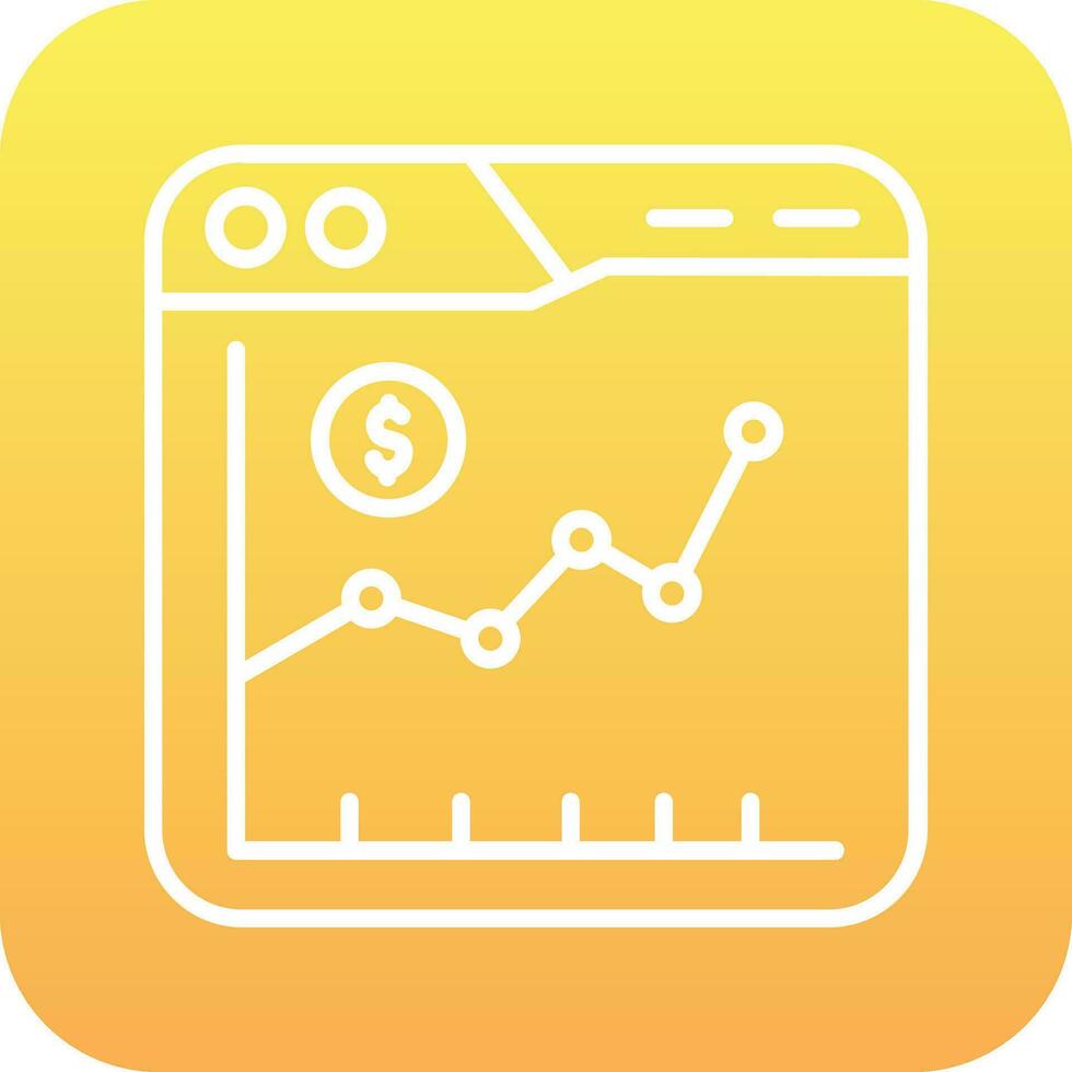 ícone de vetor do mercado de ações