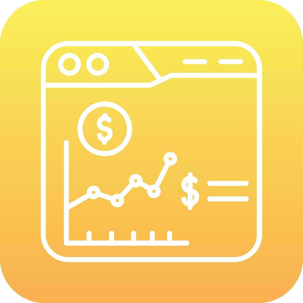 ícone de vetor do mercado de ações