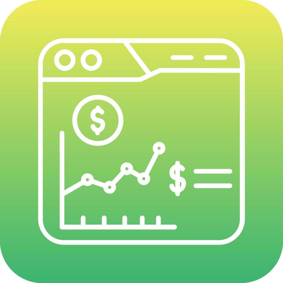 ícone de vetor do mercado de ações