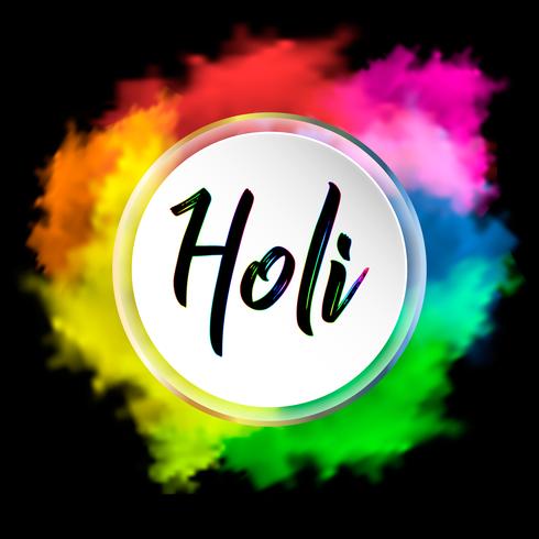 Ilustração de explosão colorida para feliz Holi vetor