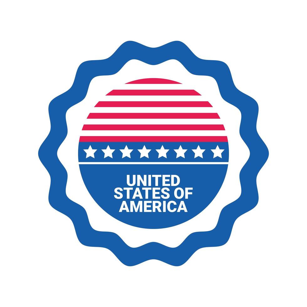 etiqueta dos estados unidos da américa vetor