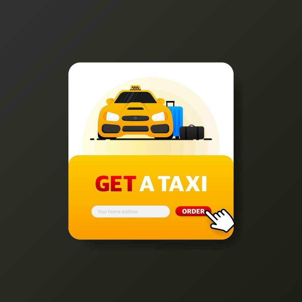 pegue uma Táxi ilustração fundo. o negócio vetor ícone. o negócio conceito.
