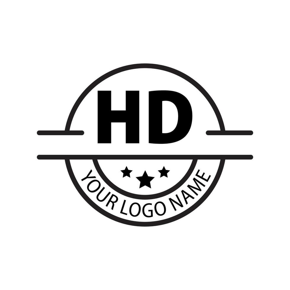carta hd logotipo. hd logotipo Projeto vetor ilustração para criativo empresa, negócios, indústria. pró vetor