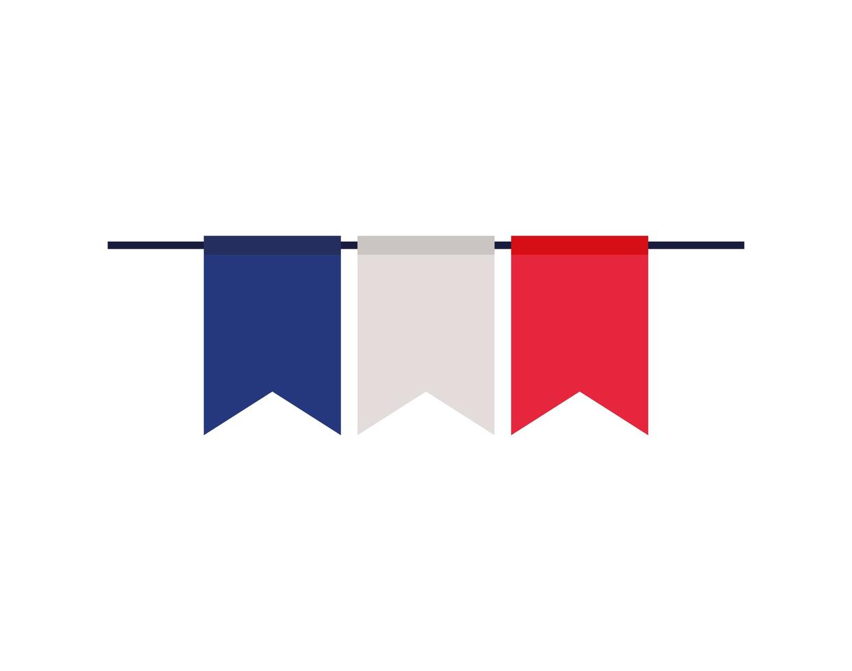 ícone de guirlanda francesa vetor