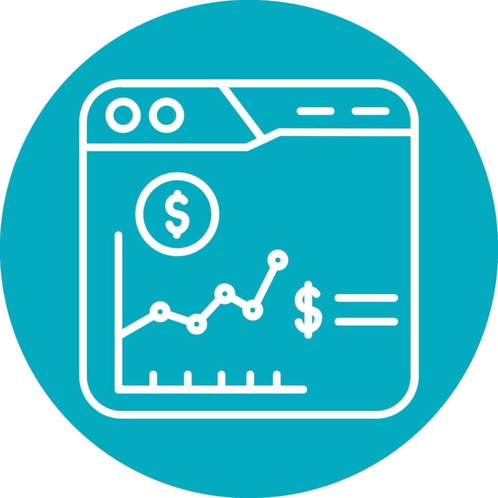 ícone de vetor do mercado de ações