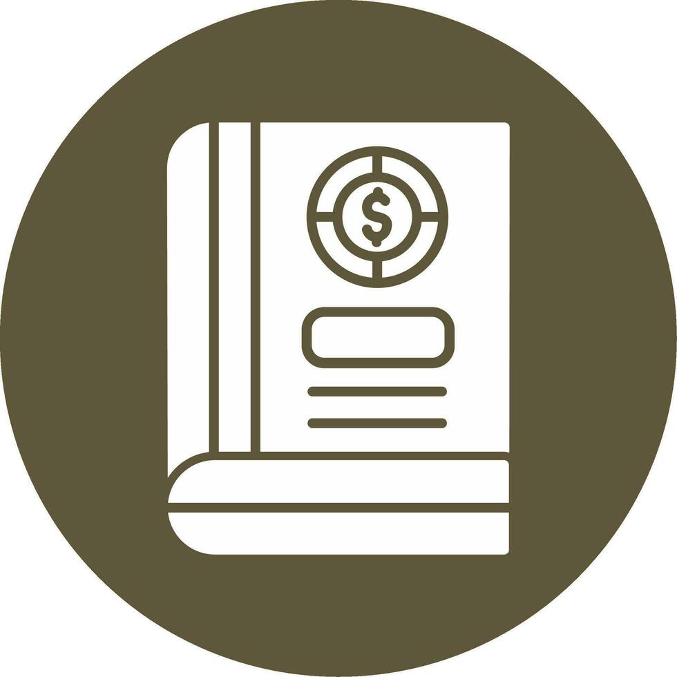 ícone de vetor de livro de contabilidade
