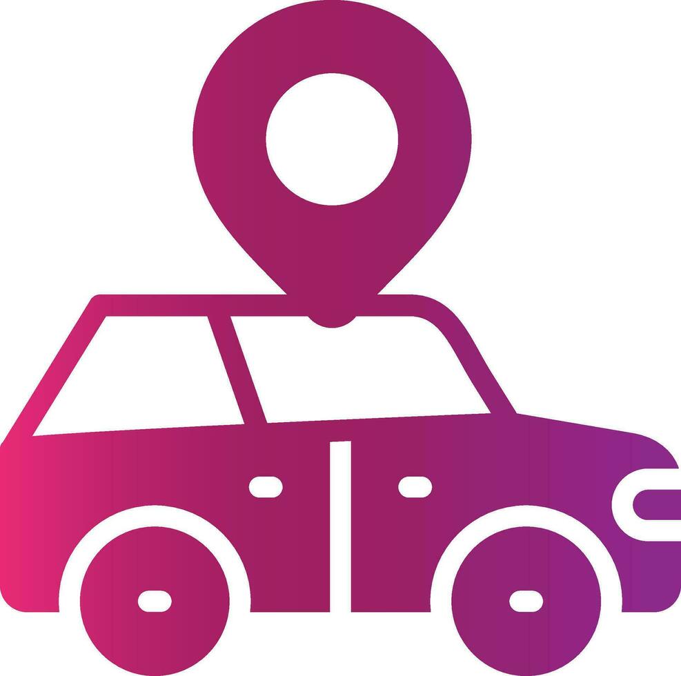 design de ícone criativo de localização de carro vetor