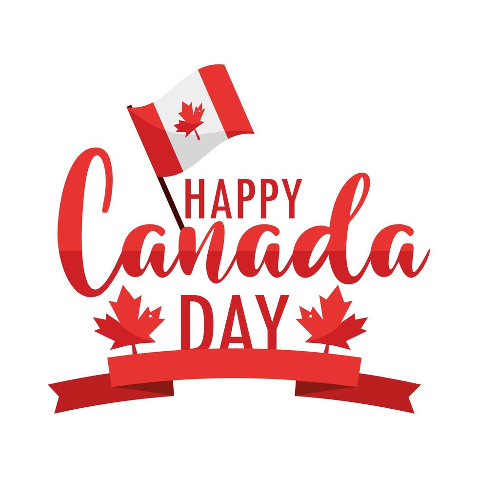 Feliz dia do Canadá vetor