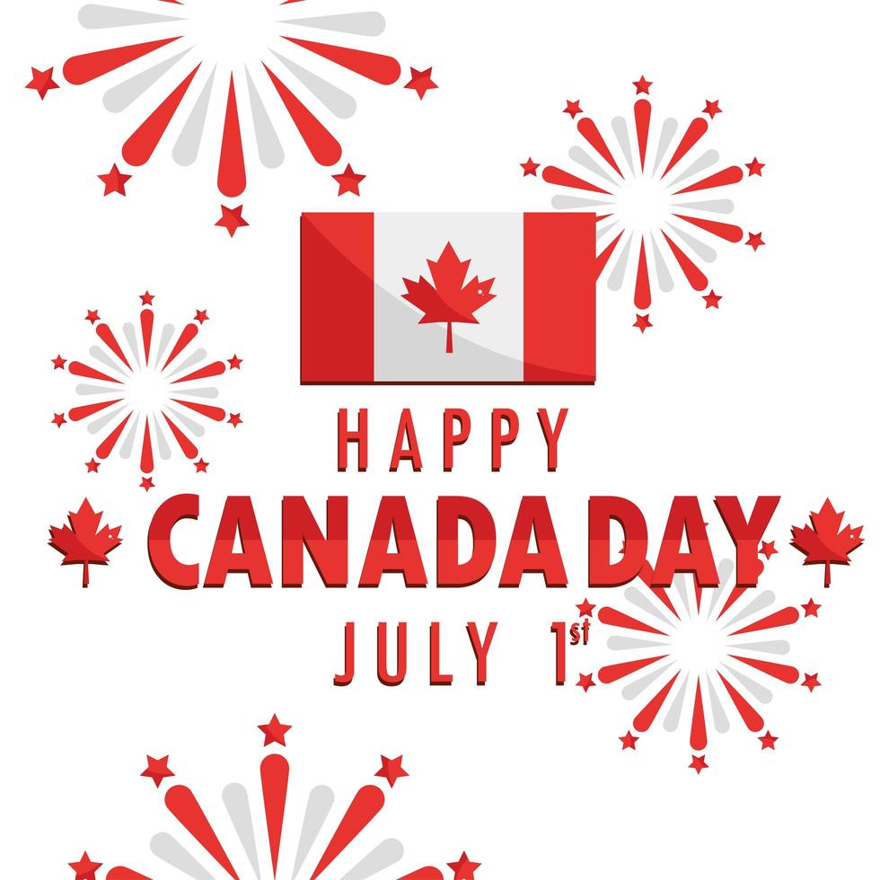 Feliz dia do Canadá vetor