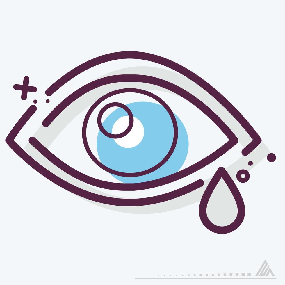 vetor de ícone de exame ocular 4 - estilo mbe