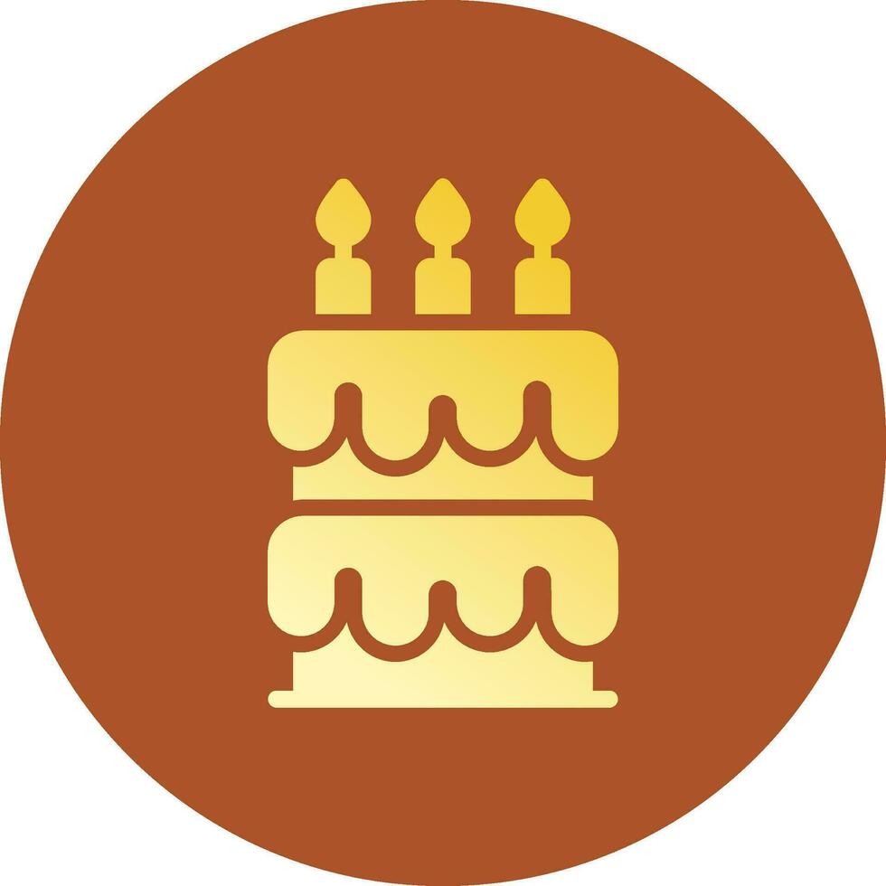 design de ícone criativo de bolo de aniversário vetor