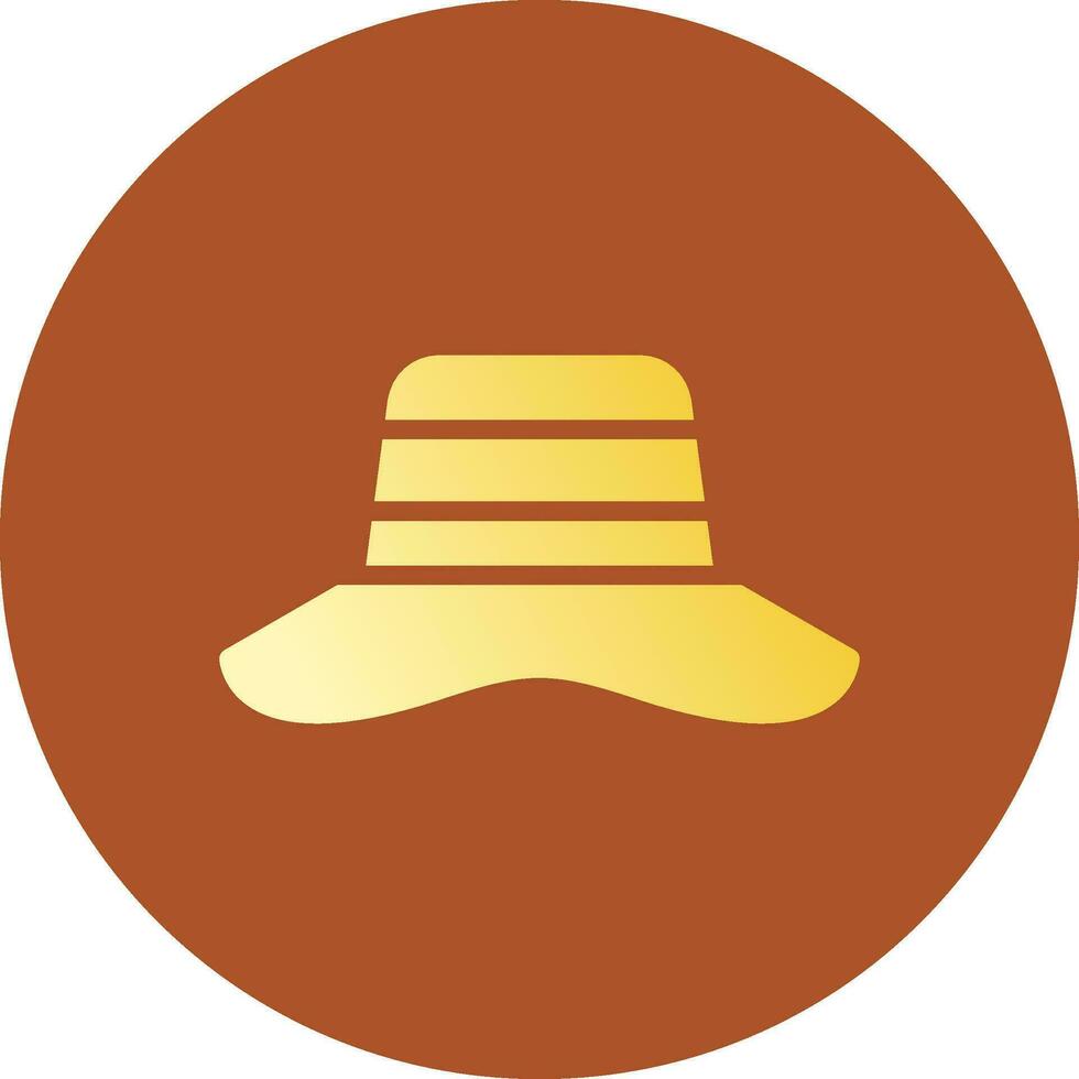 design de ícone criativo de chapéu de sol vetor