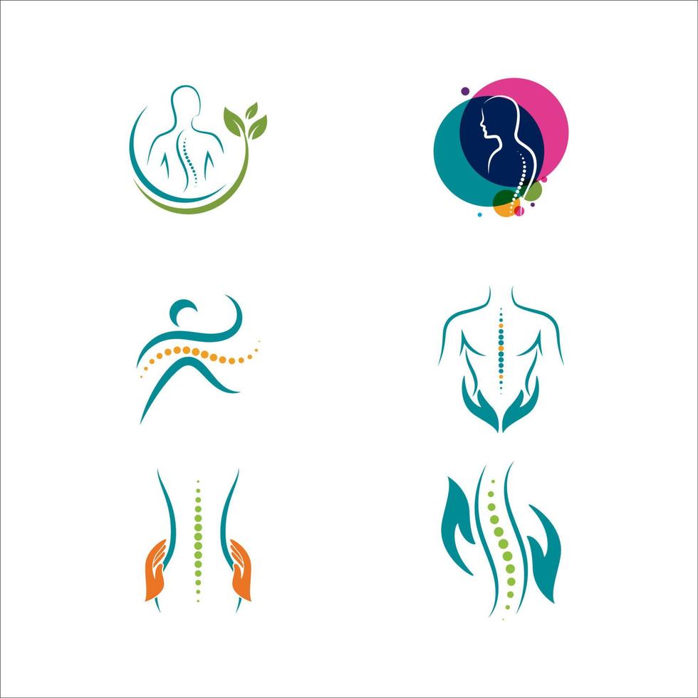 ilustração de desenho de ícone de vetor de símbolo de quiropraxia