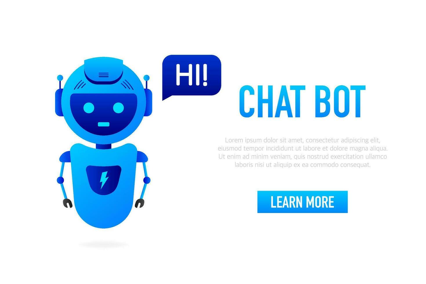 chatbot ícone conceito, bate-papo robô ou chatbot. robô virtual assistência do local na rede Internet ou Móvel formulários. vetor ilustração