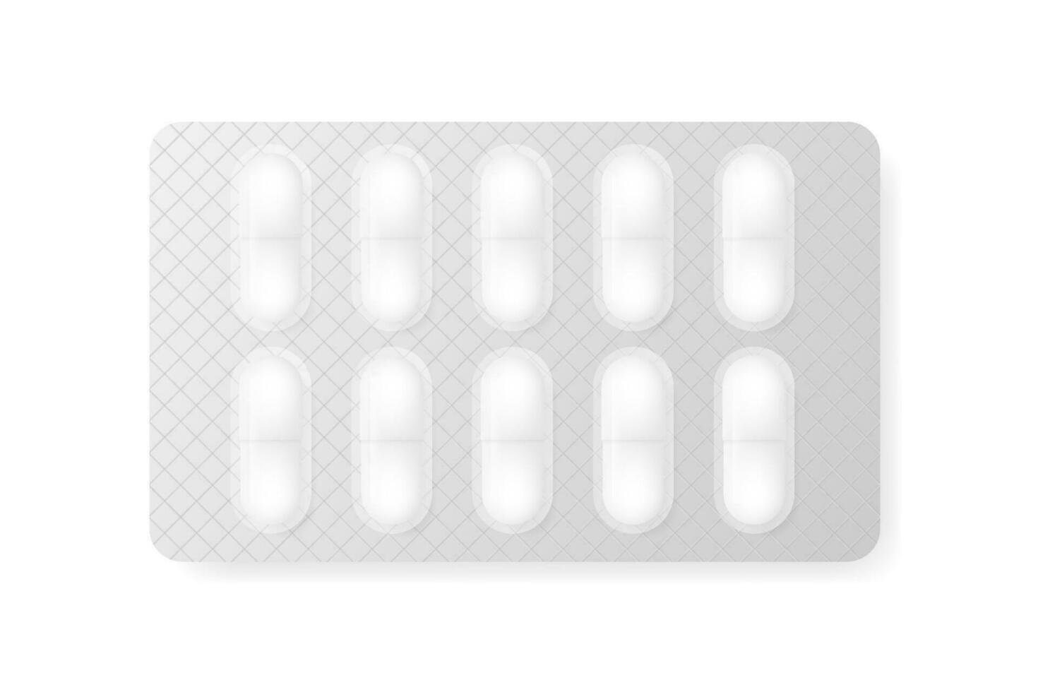 brincar com comprimido remédio cápsula em branco fundo. branco fundo. isolado vetor ícone. modelo para médico Projeto. vetor ilustração.