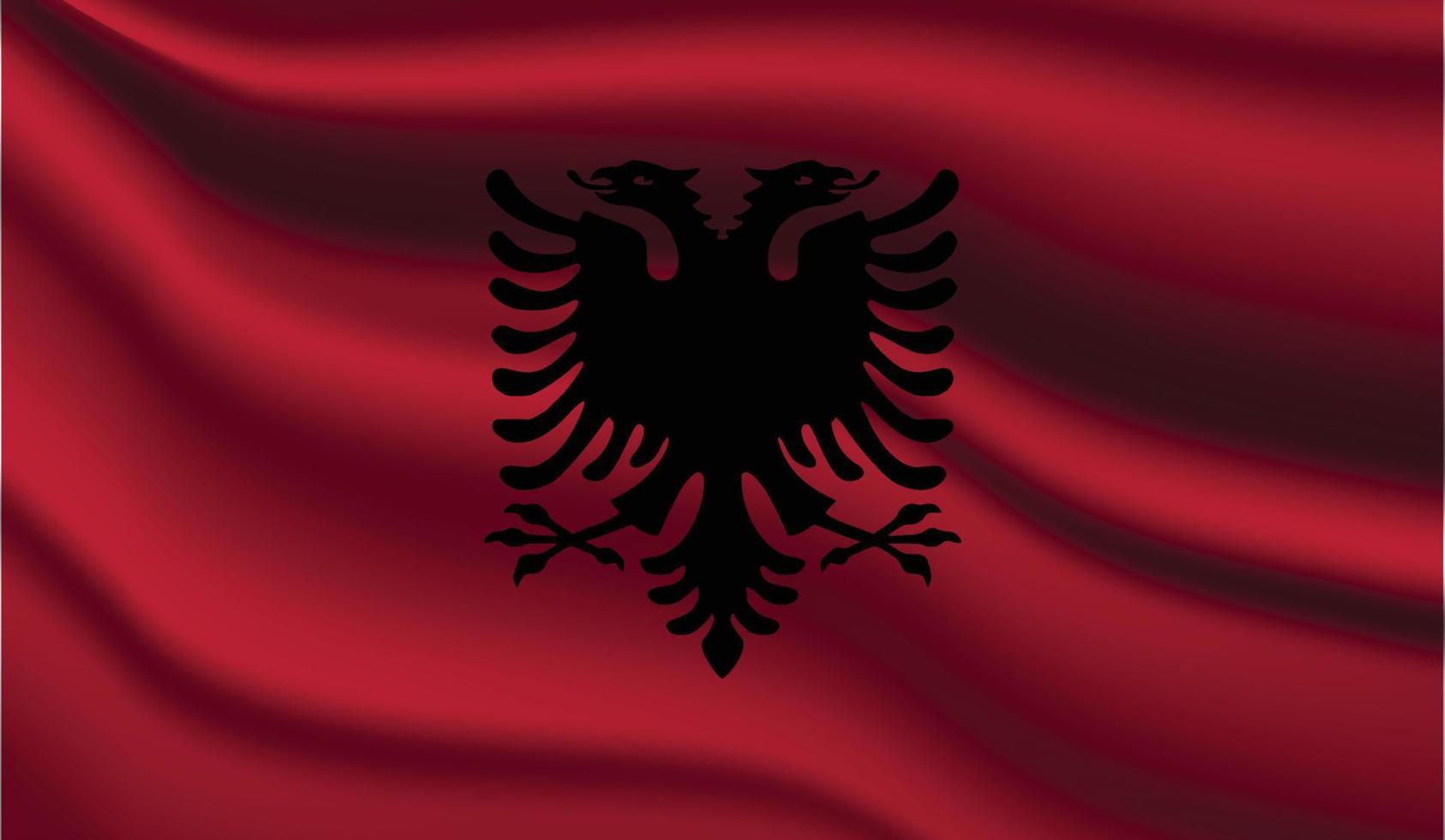 Bandeira moderna realista da Albânia vetor