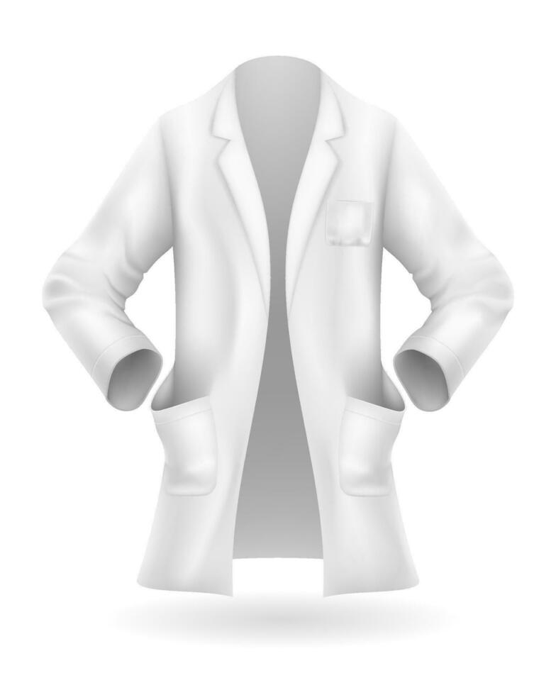 médico uniforme roupão trabalhos roupas vetor ilustração isolado em branco fundo