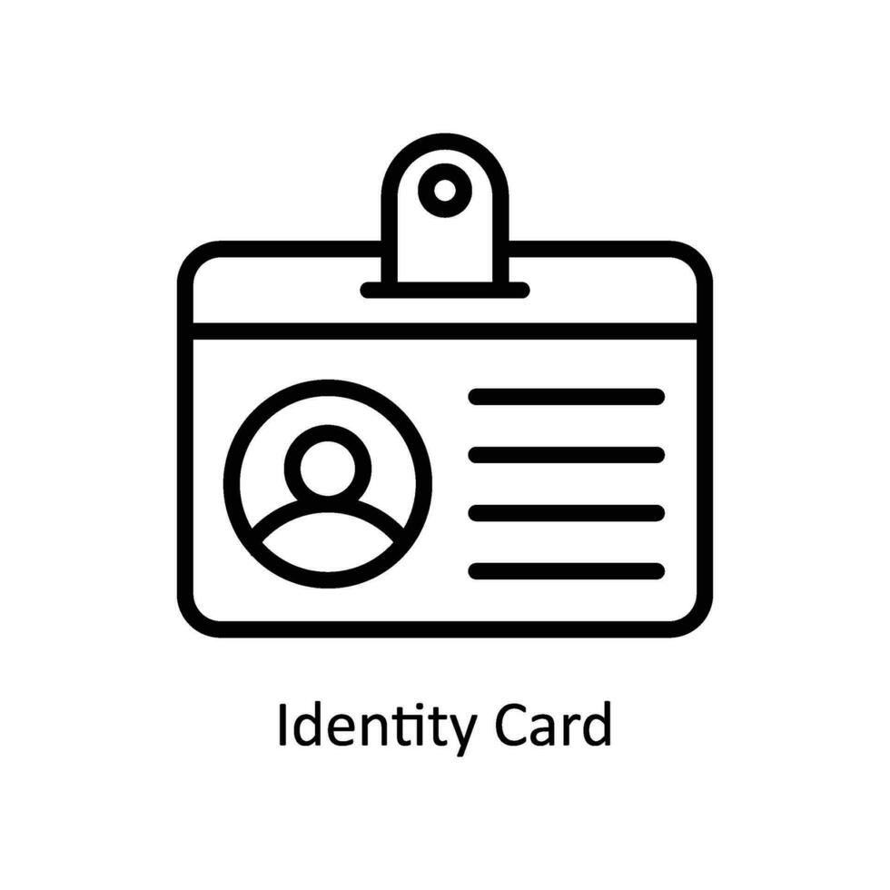 identidade cartão vetor esboço ícone estilo ilustração. eps 10 Arquivo