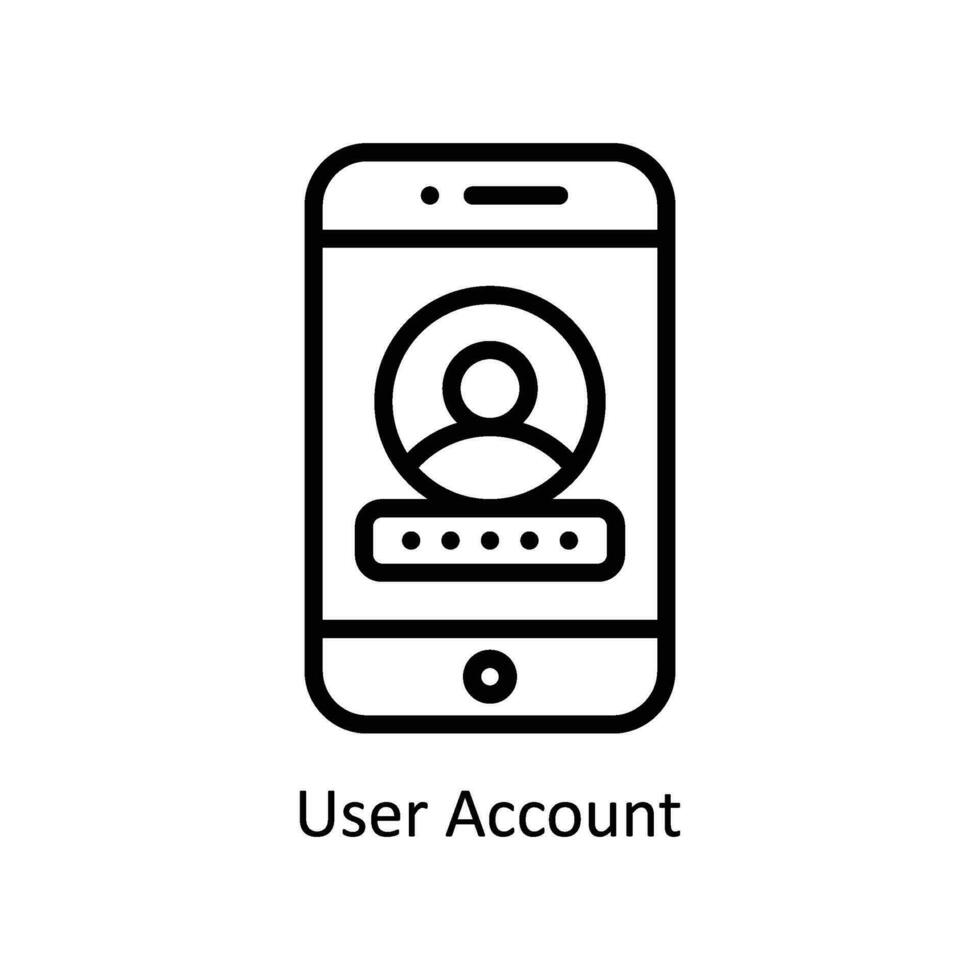 do utilizador conta vetor esboço ícone estilo ilustração. eps 10 Arquivo