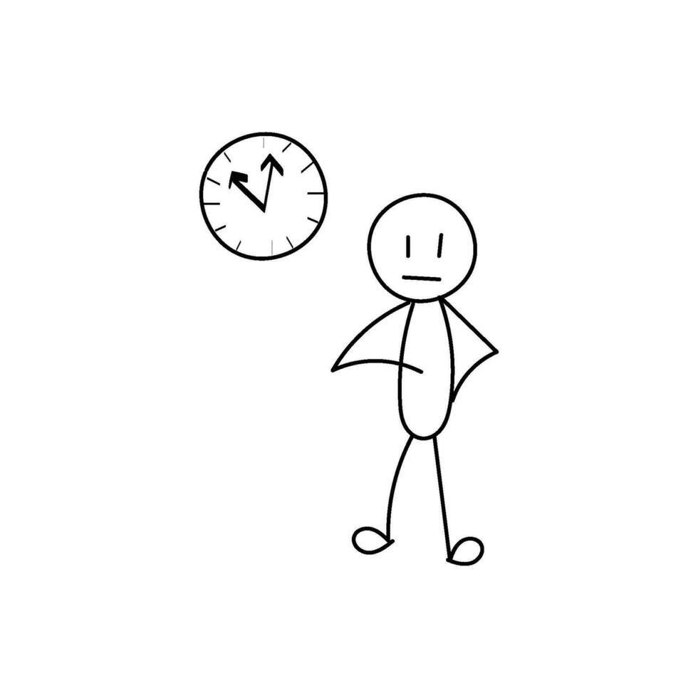 engraçado stickman mão desenhado estilo para impressão vetor