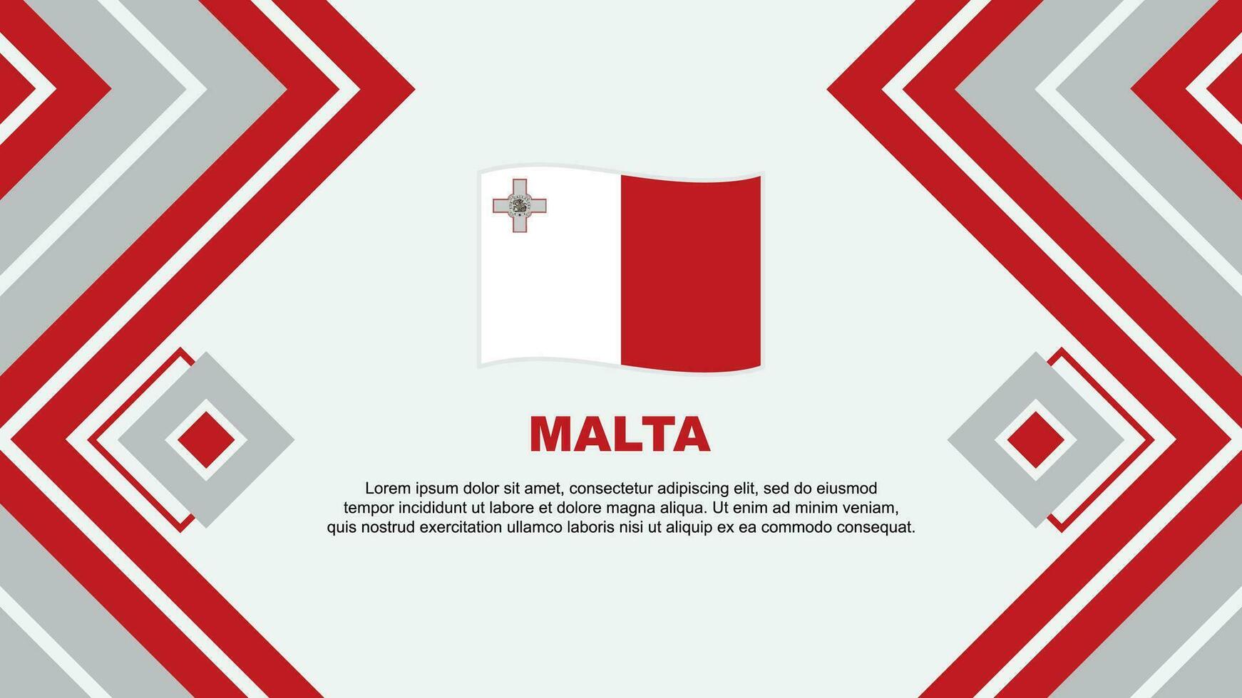 Malta bandeira abstrato fundo Projeto modelo. Malta independência dia bandeira papel de parede vetor ilustração. Malta Projeto