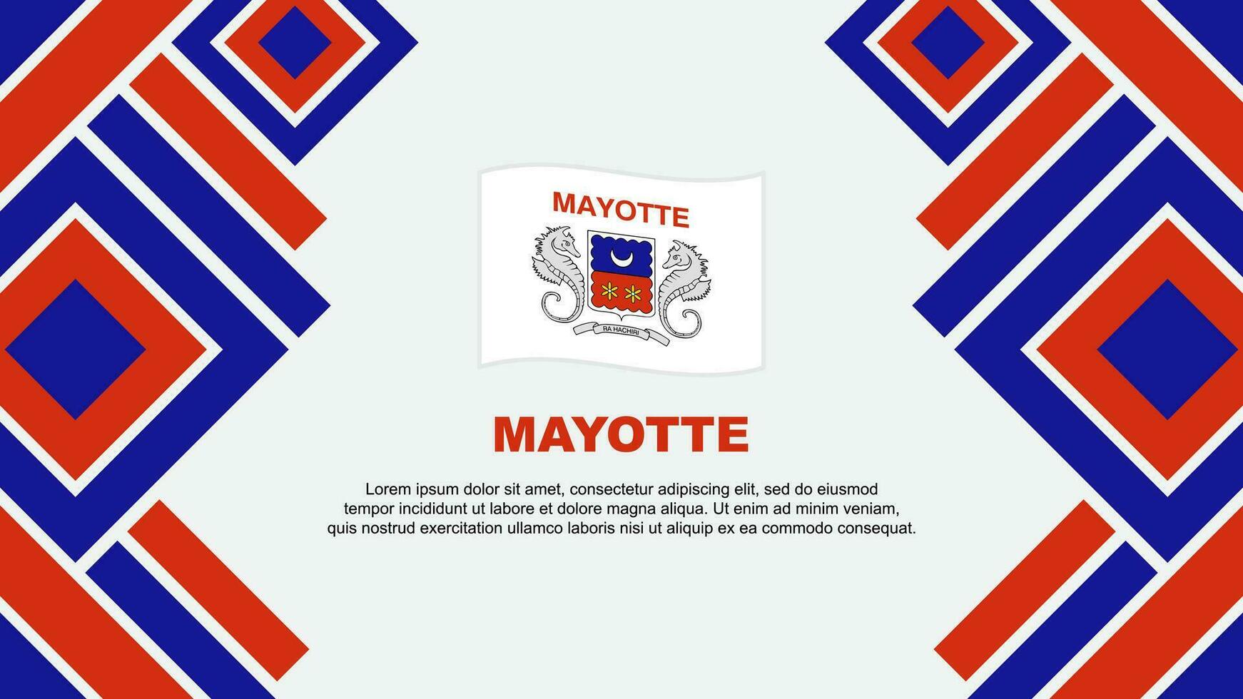 mayotte bandeira abstrato fundo Projeto modelo. mayotte independência dia bandeira papel de parede vetor ilustração. mayotte